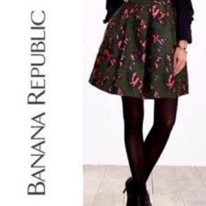 Banana Republic Pleated Mini Skirt Jacquard